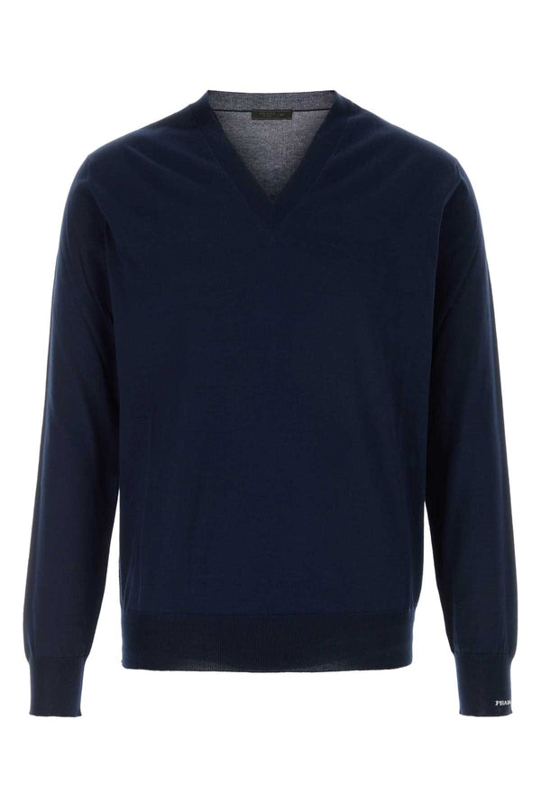 Prada 100% Cotton sweater in navy