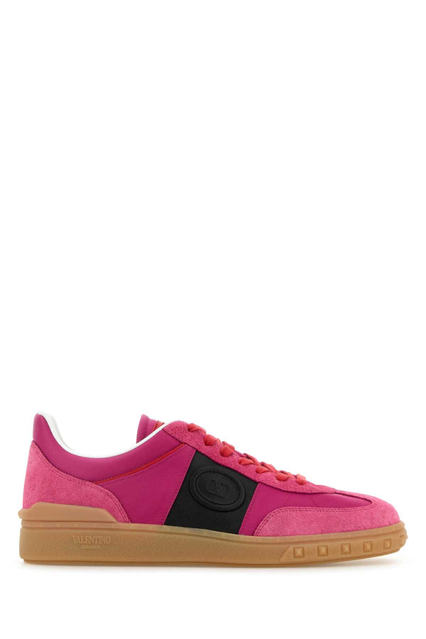 Valentino Garavani Upvillage Exterior: 100% Suede 100% Nylon; Interior: 100% Leather; Sole: Rubber sneaker in pink