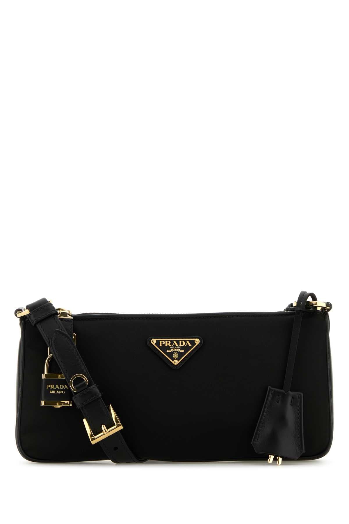Black Re-Nylon Crossbody Bag Nero Poliammidericiclata-vitello Borse A Tracolla