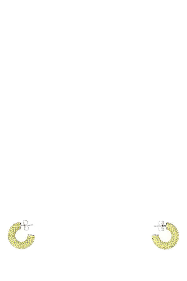Embellished Metal Mini Cameron Earrings Citrine Orecchini