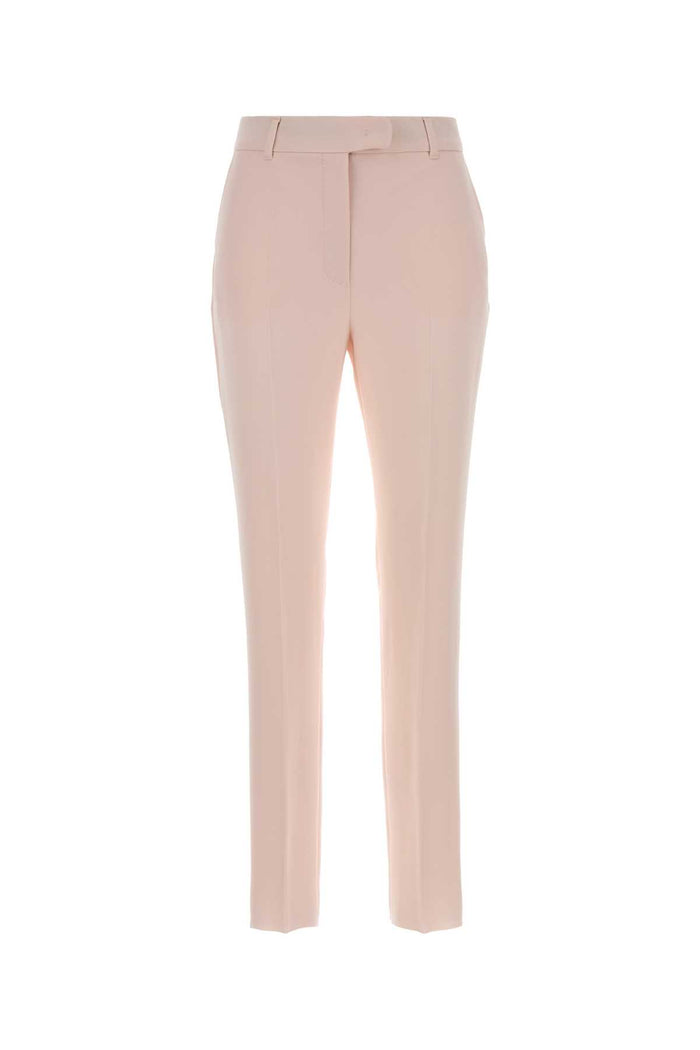 Pastel Pink Crepe Jerta Pant Rosa Pantaloni