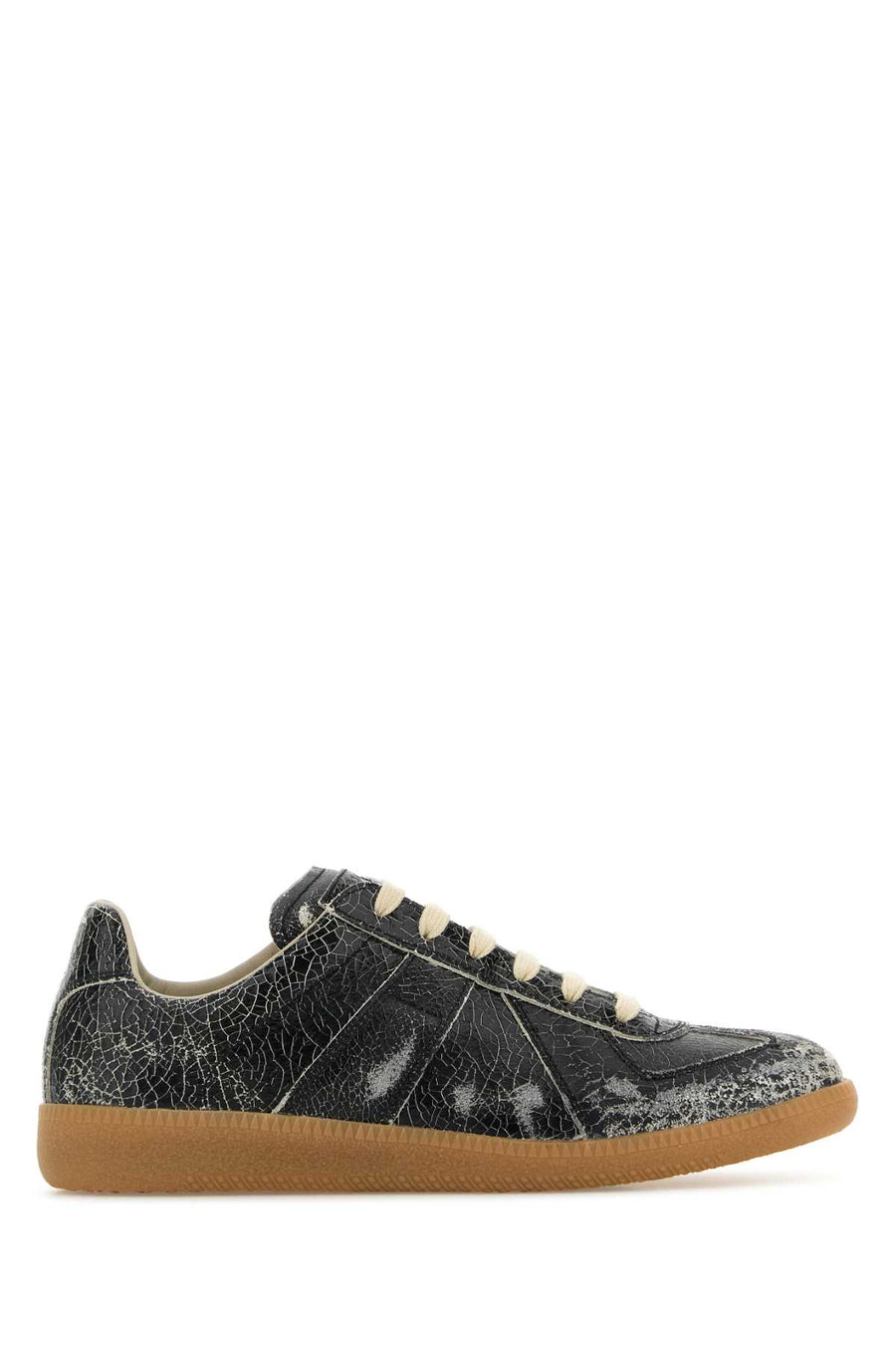 Maison Margiela Upper: 100% Bovine Leather; Lining: 100% Cotton; Contrast: 100% Bovine Leather; Interior: 100% Bovine Leather; Sole: 100% Rubber sneaker in black
