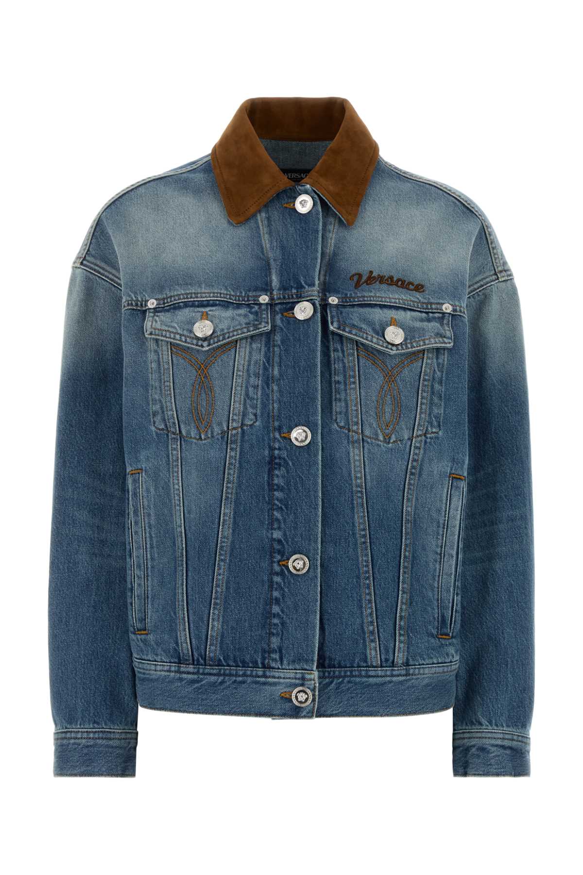 Denim Jacket Mediumblue Exterior: Cotton Giubbini