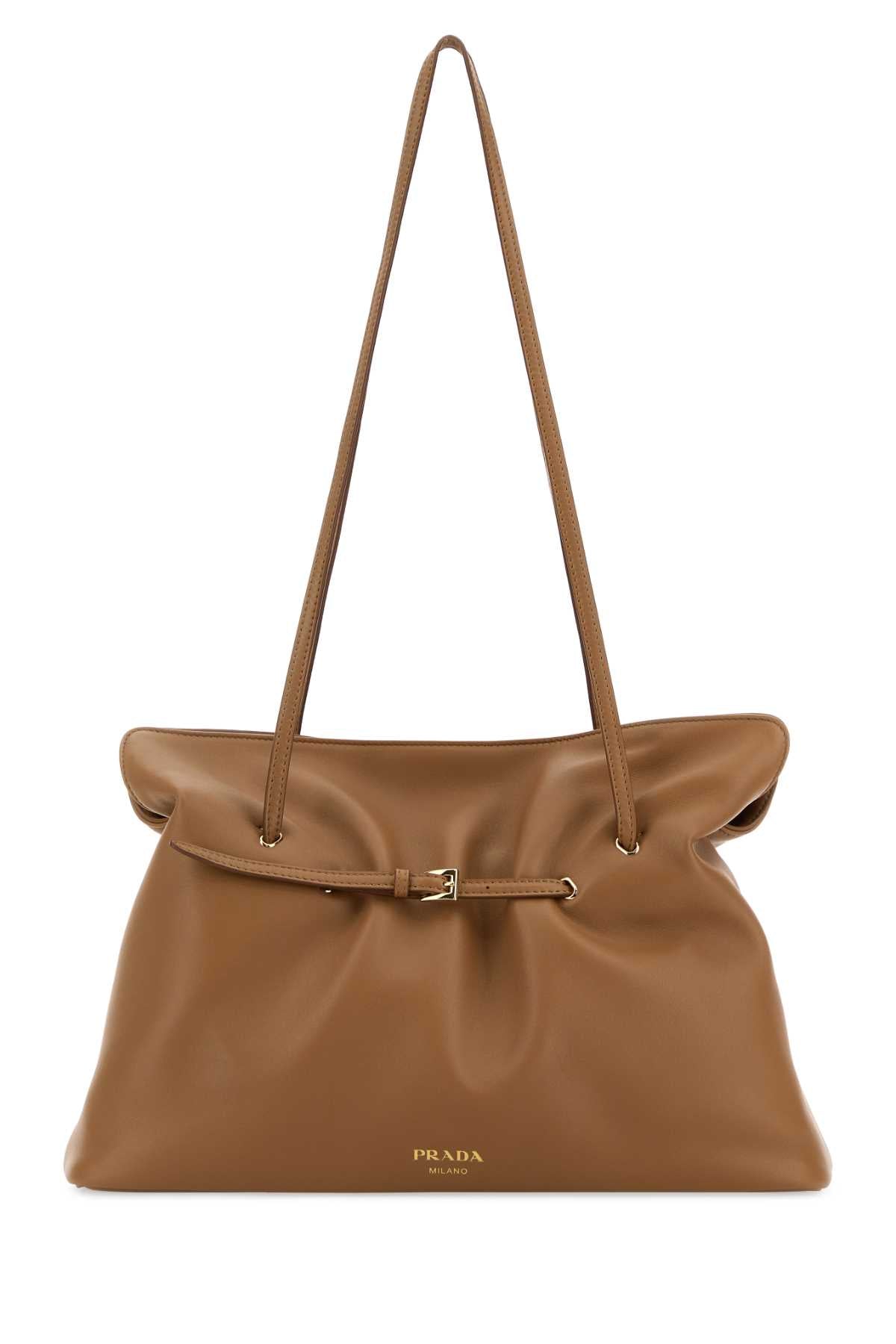 Camel Nappa Leather Shoulder Bag Caramel Borse A Mano