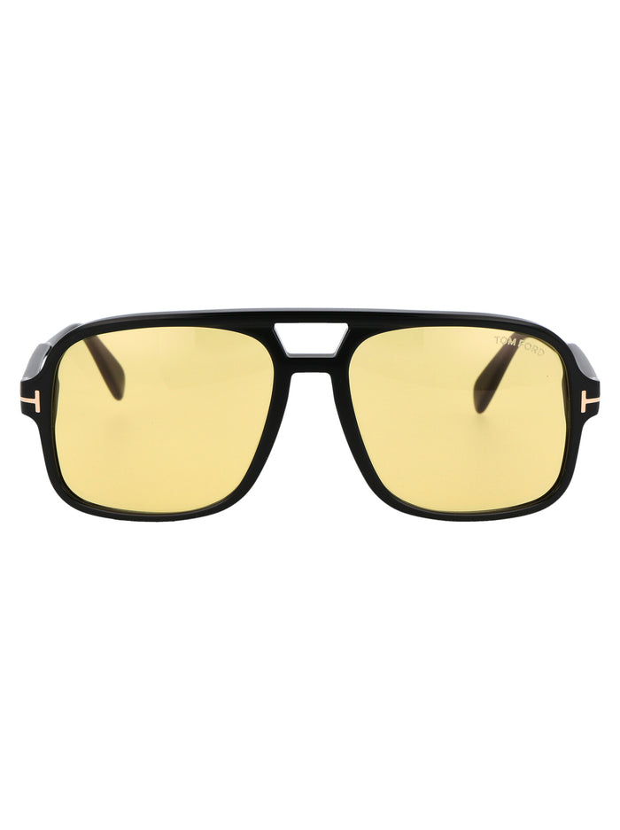 Nero Lucido / Marrone Acetate Sunglasses
