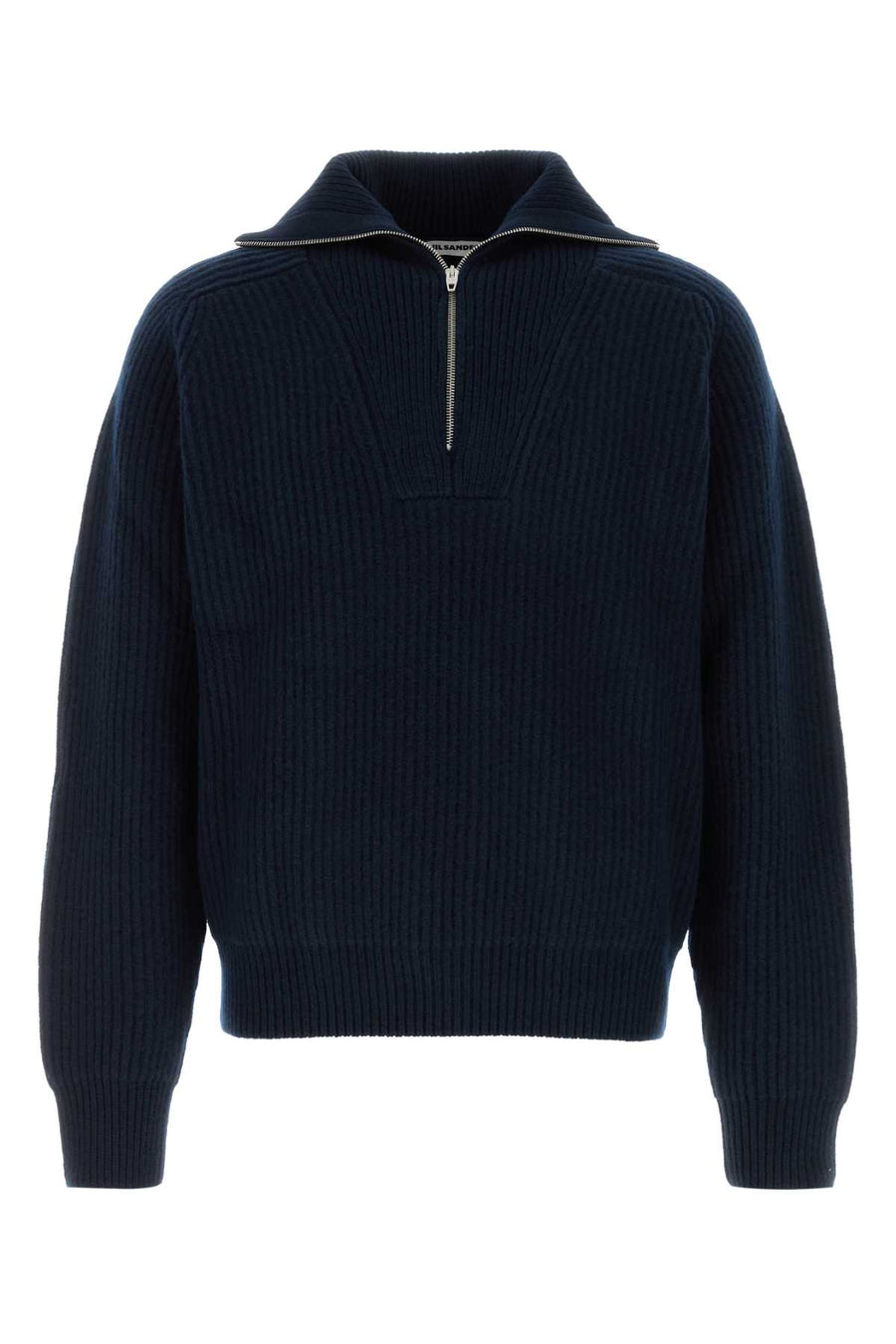 Jil Sander High 100% Wool sweater in navy