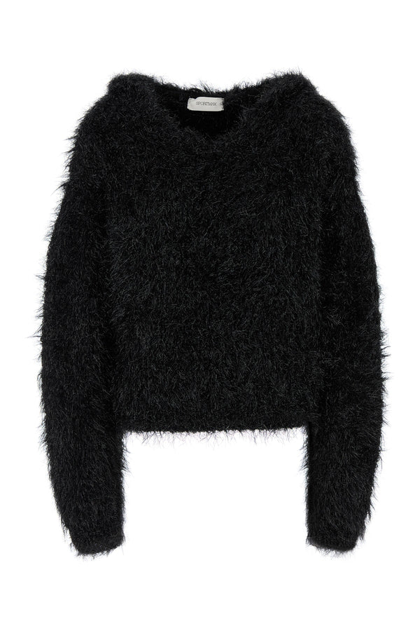 Sportmax 56% Nylon 44% Metallized fiber sweater in black