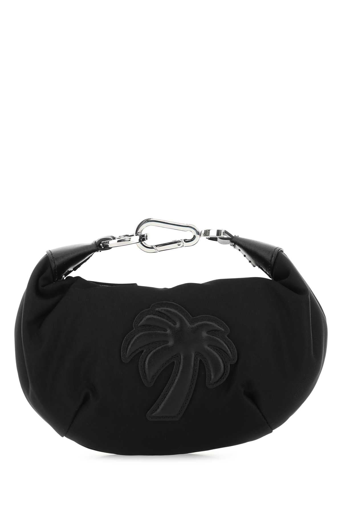 Black Fabric Big Palm Handbag Blackblack Borse A Mano