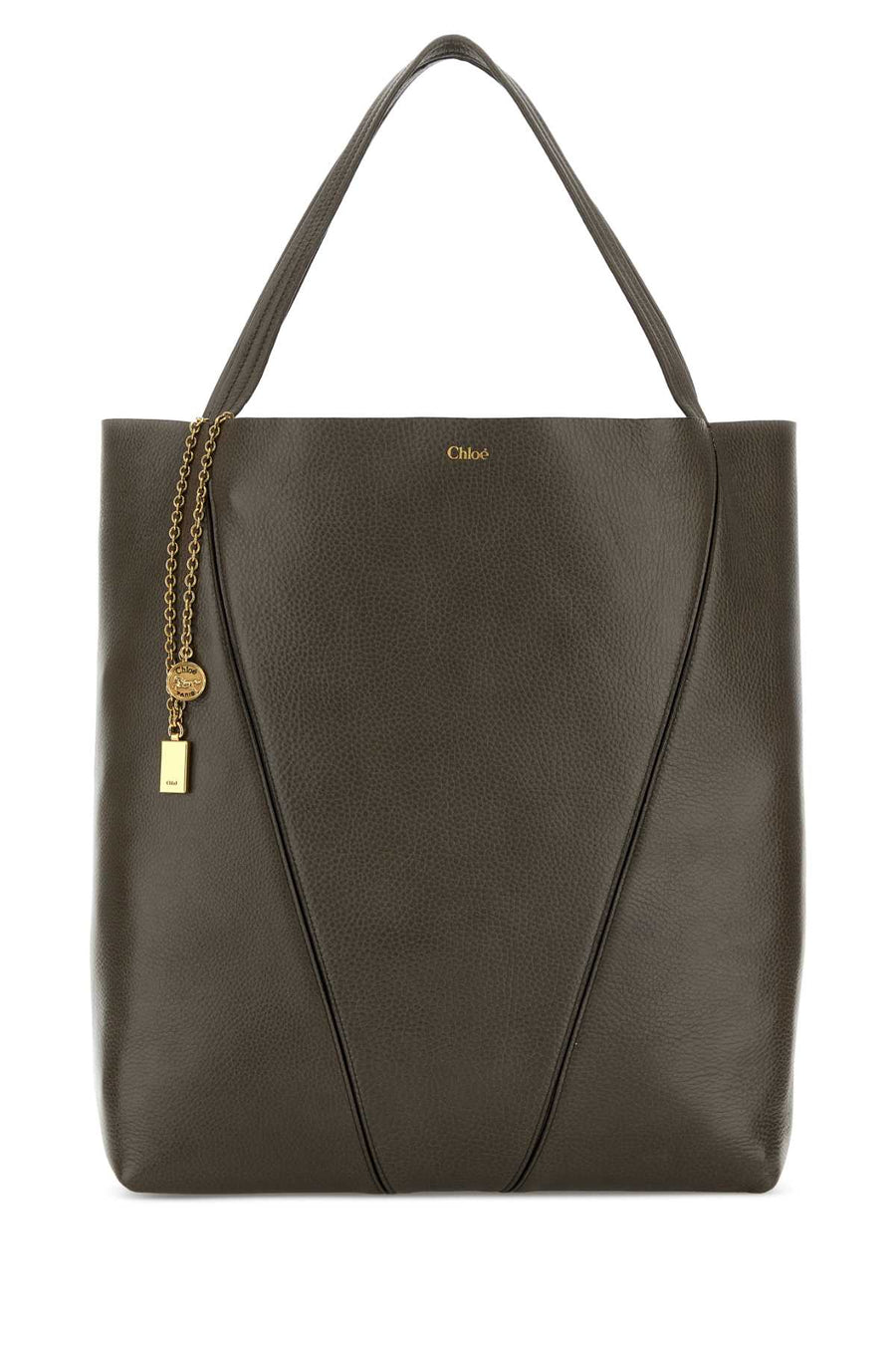 Chloé Chloé Exterior: 100% Calf Lining: 100% Leather Finishing: Antiqued golden metal shoulder bag in gray