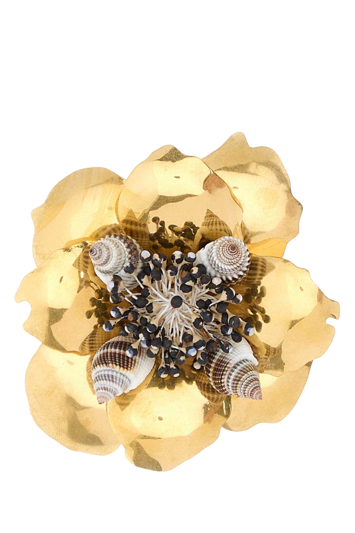Brooch - Big | Jardin Aqu Antiquebrassmulticolor Spille