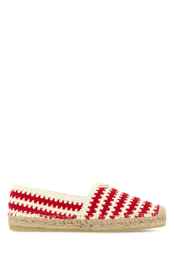 Prada Exterior: 100% Cotton espadrille in red