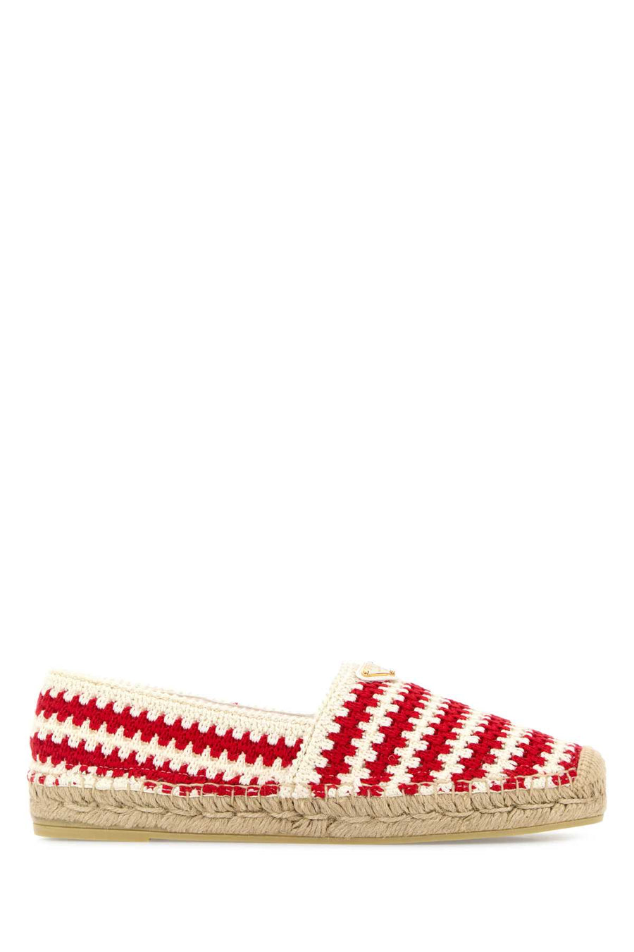 Prada Exterior: 100% Cotton espadrille in red