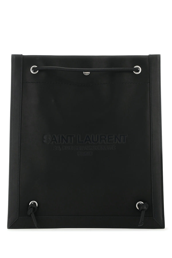 Saint Laurent Nylon bucket bag in black