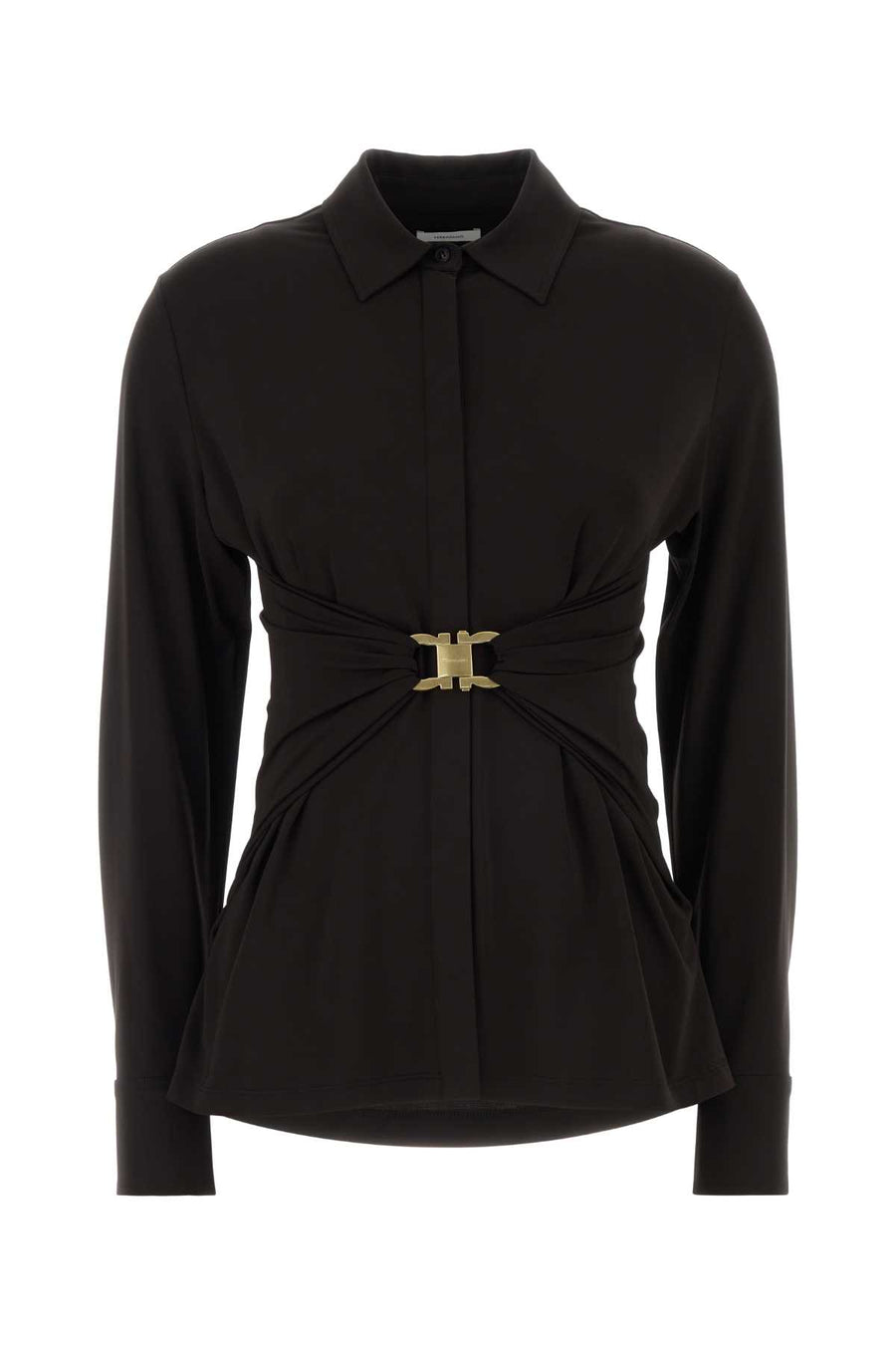 Ferragamo 92% Viscose shirt in black