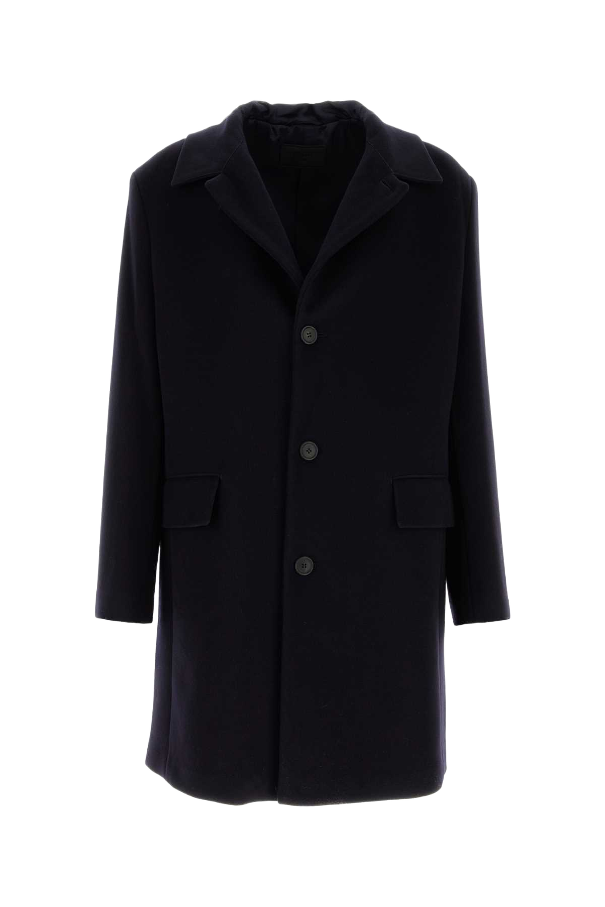 Midnight Blue Wool Blend Coat Bleu Ws Wv Cappotti