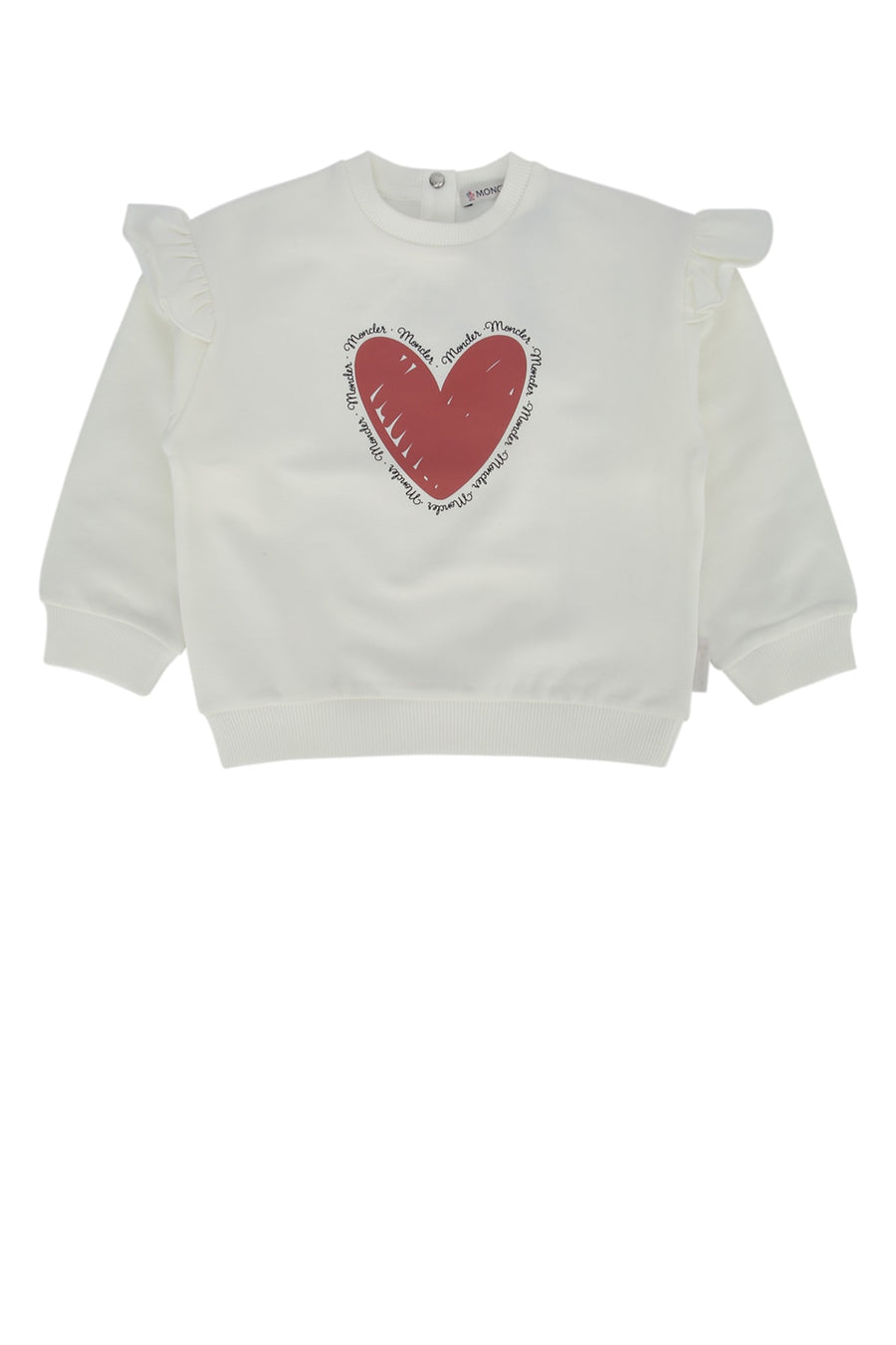 Moncler Jr Cotton sweatshirt in white