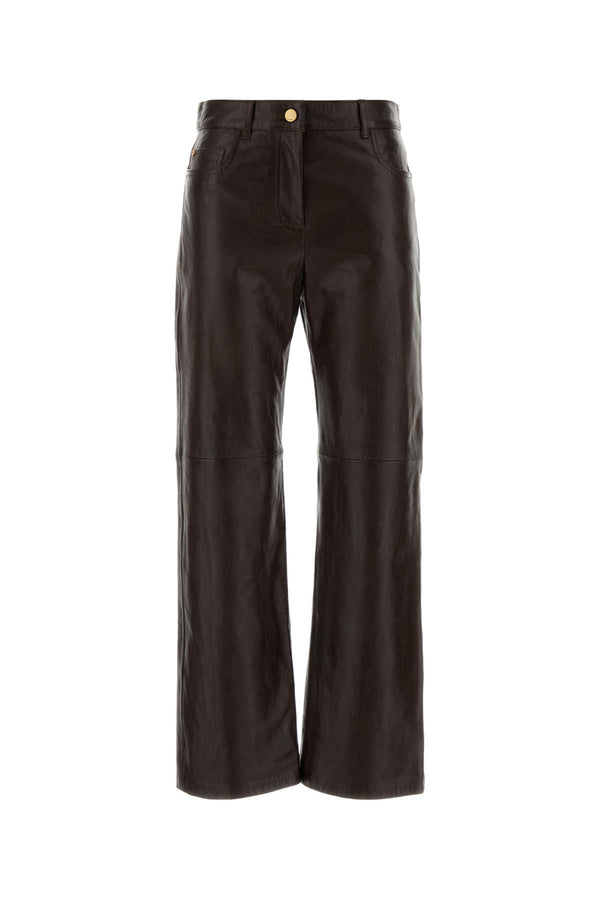 Chocolate Leather Pesca Pant Brown Exterior: Lamb Pantaloni