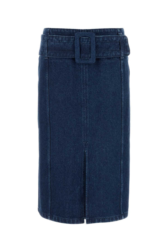 Denim Skrit Inkblue Exterior: Cotton Gonne