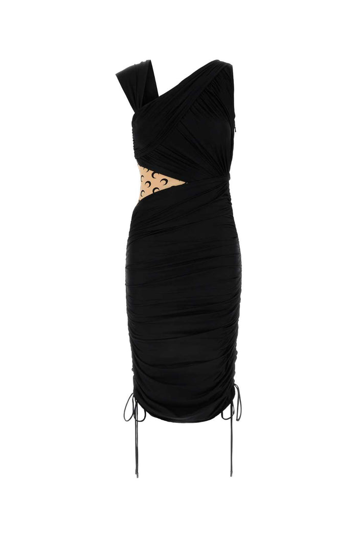 Black Stretch Nylon Dress Exterior: Elastane Abiti