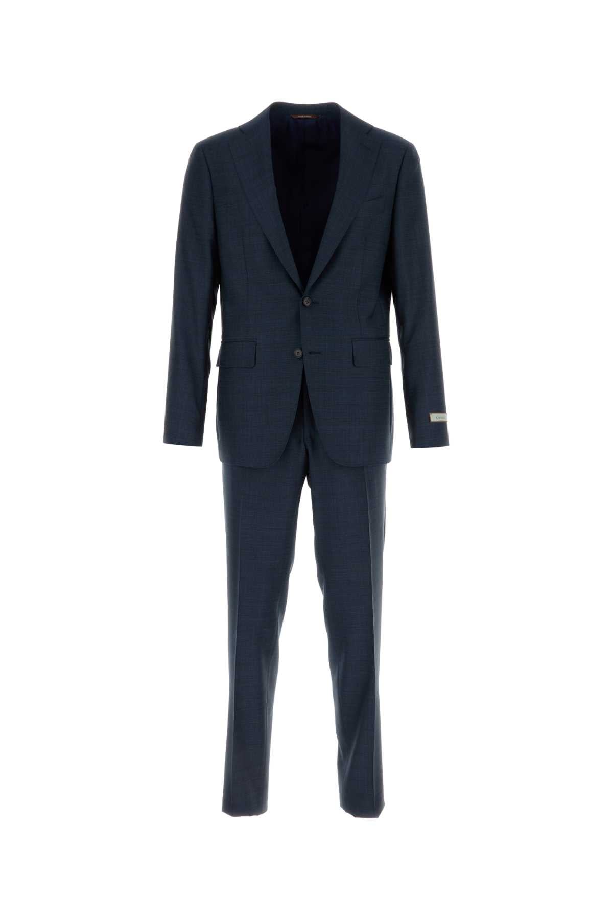 Navy Blue Wool Suit Exterior: Lining: Cupro Abiti