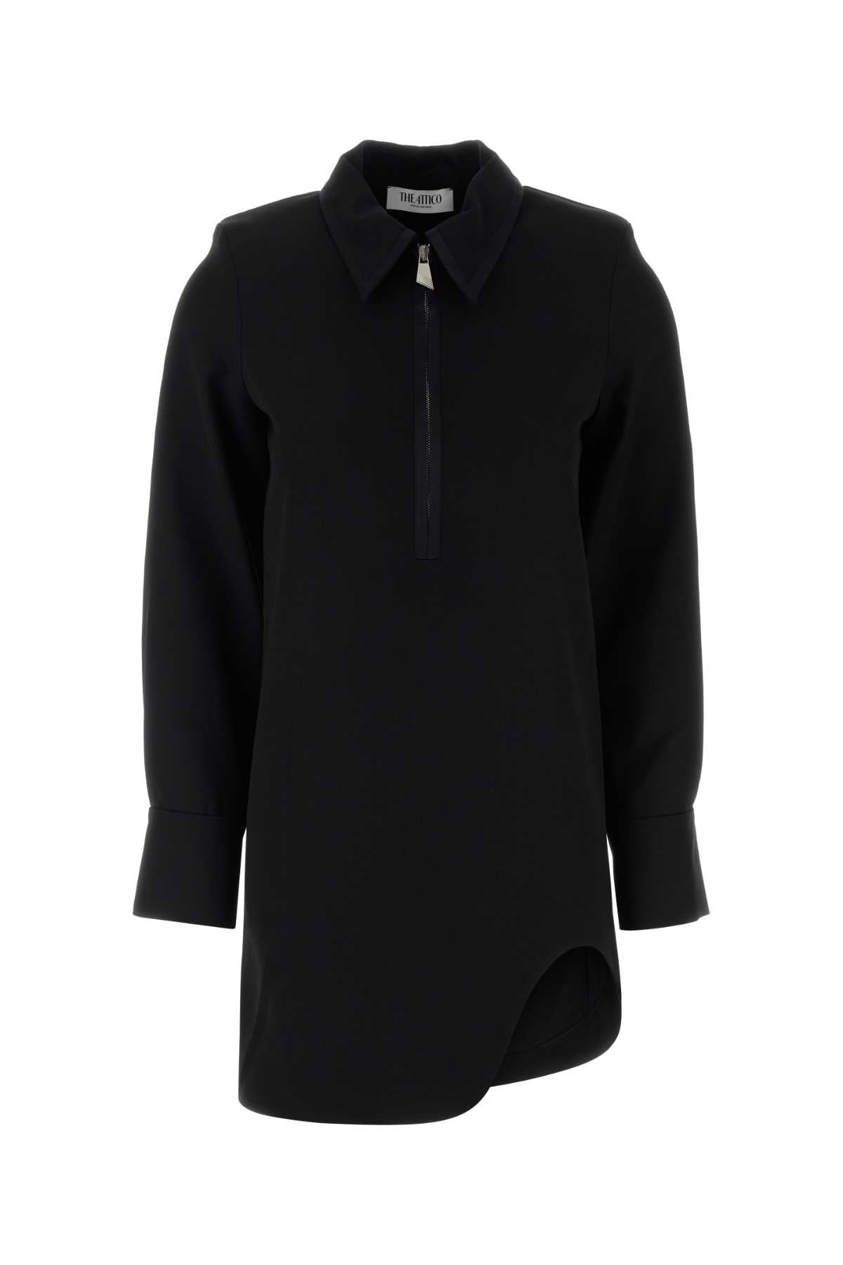 Black Gabardine Mini Dress Abiti