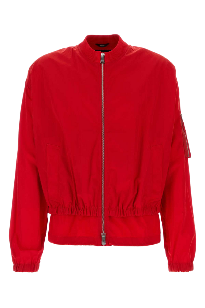 Red Nylon Bomber Jacket Ortensia Exterior: Gonne