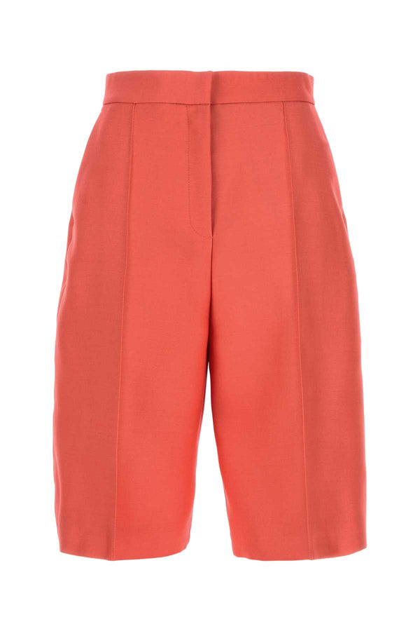 Agnona Shorts Exterior: 82% Wool 18% Silk; Lining: 69% Acetate 31% Silk bermuda shorts in red