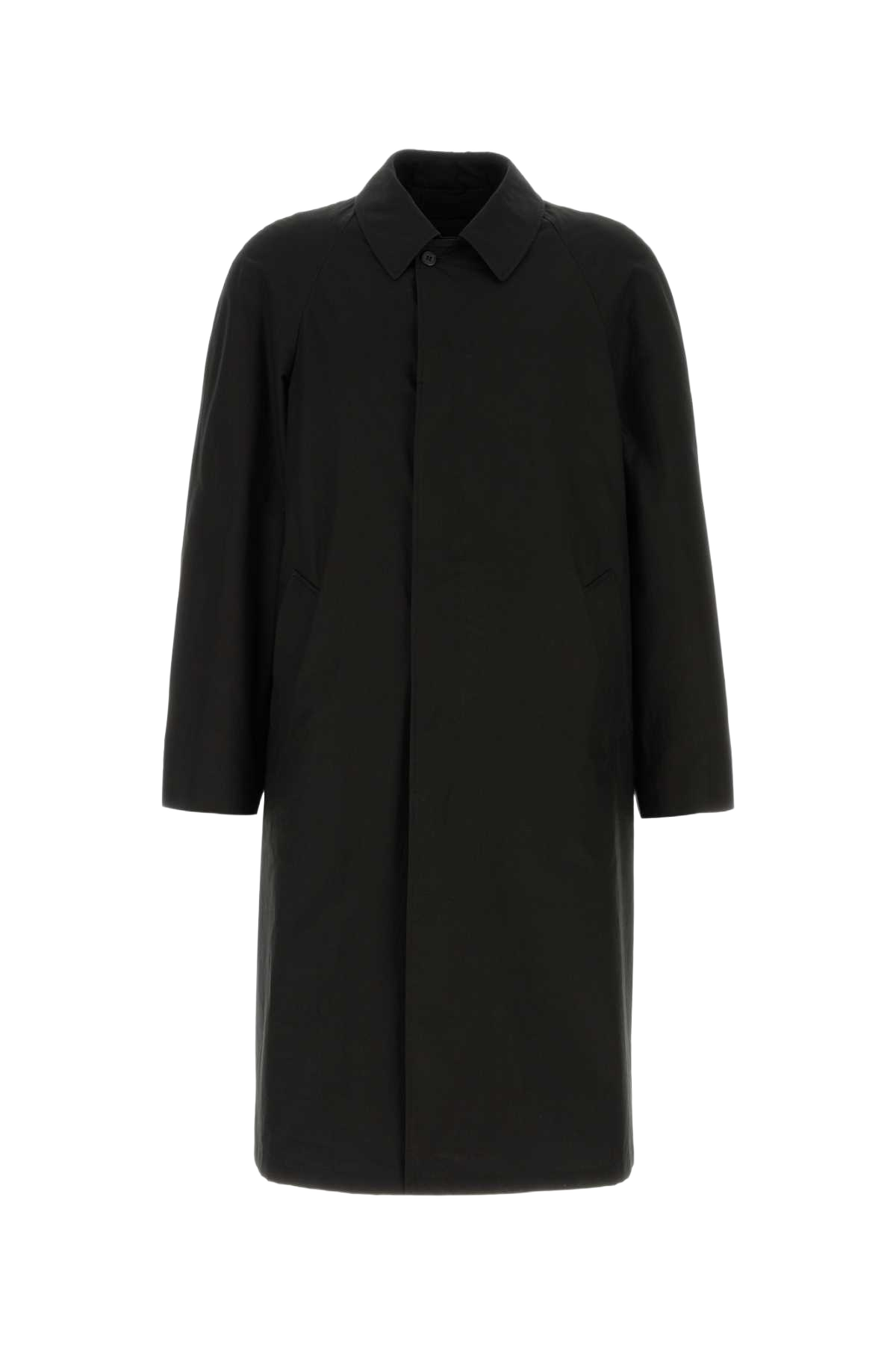 Black Cotton Overcoat Nero Exterior: Cappotti