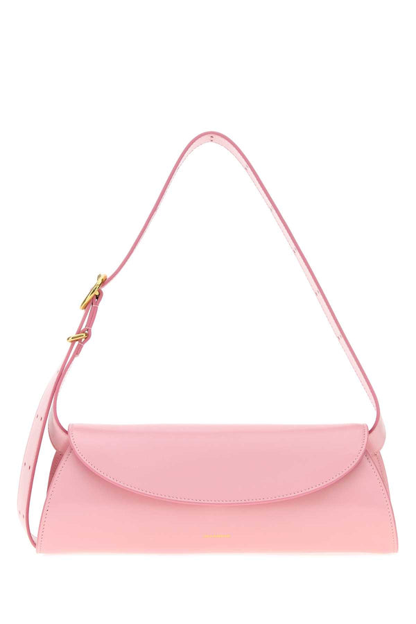 Jil Sander Exterior: 100% Calf Leather; Lining: 100% Nappa Leather; Finishing: Golden Metal shoulder bag in pink