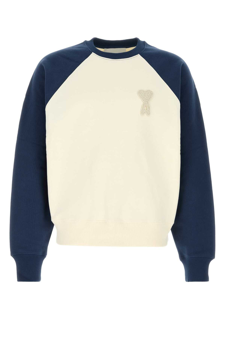 AMI Paris 100% Cotton sweatshirt in white