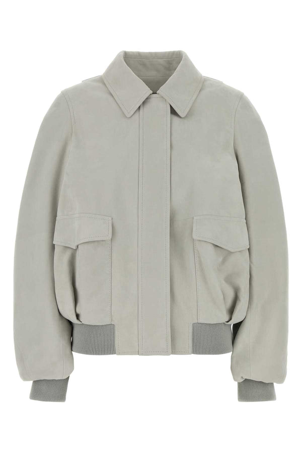 Loewe Jacket Exterior: 100% Ovine leather; Lining: 100% Viscose jacket in gray