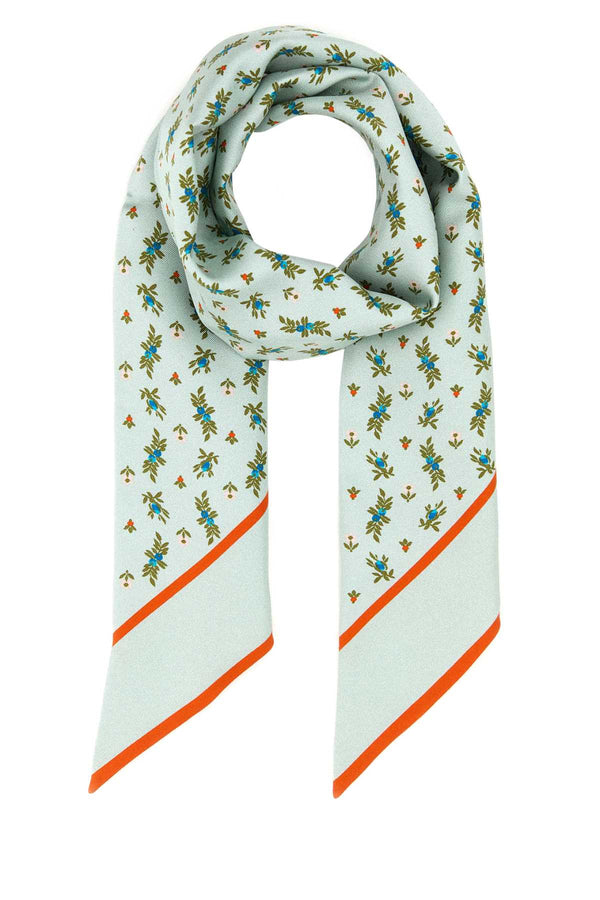 Printed Twill Foulard Clorofilla Exterior: Silk Sciarpe E