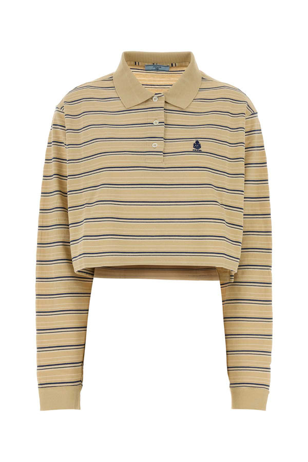Prada 100% Cotton polo shirt in beige