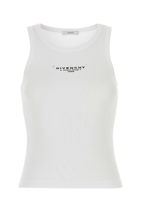 Givenchy 98% Cotton tank top in white