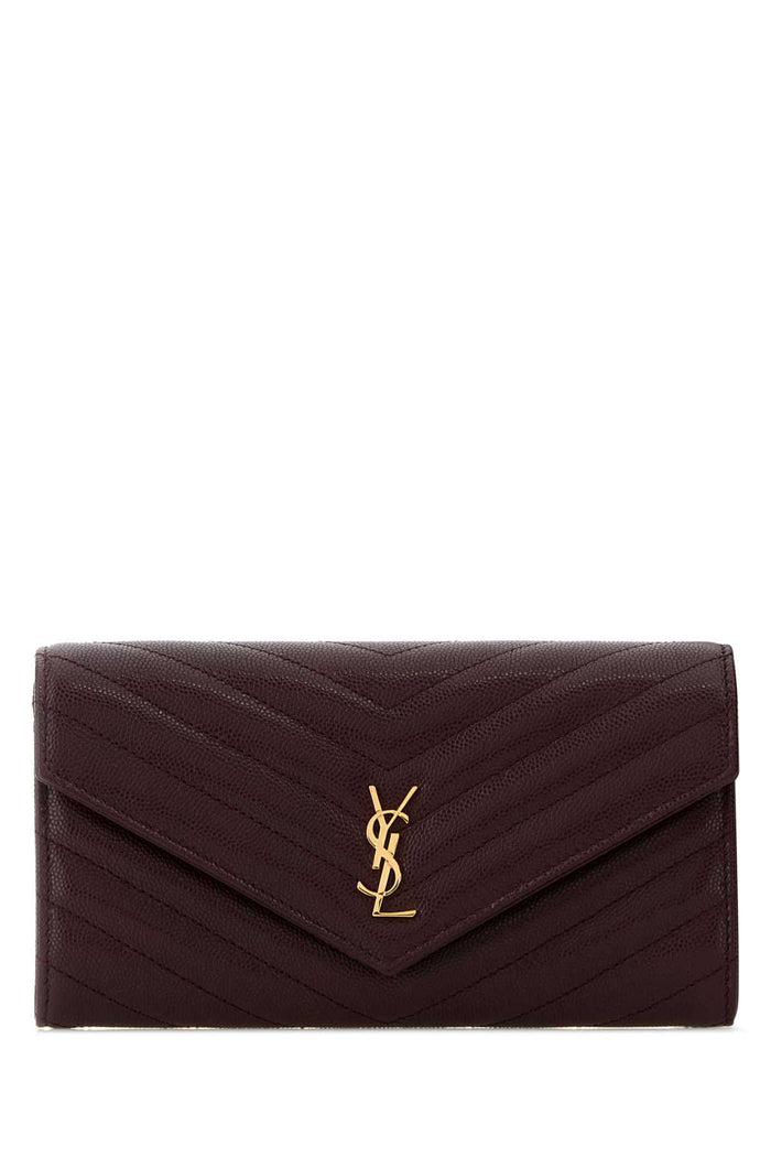 Plum Leather Wallet Hotwine Portafogli