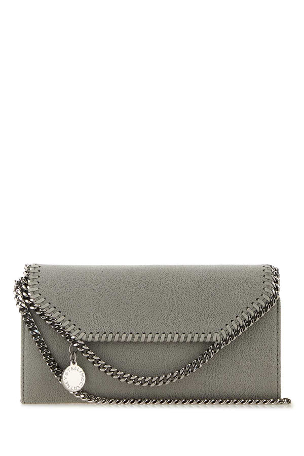 Stella McCartney Continenta Exterior: 100% Fabric Finishing: Silver metal wallet in gray