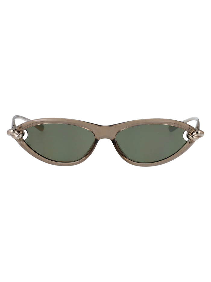 Beige-silver-green Injected Sunglasses
