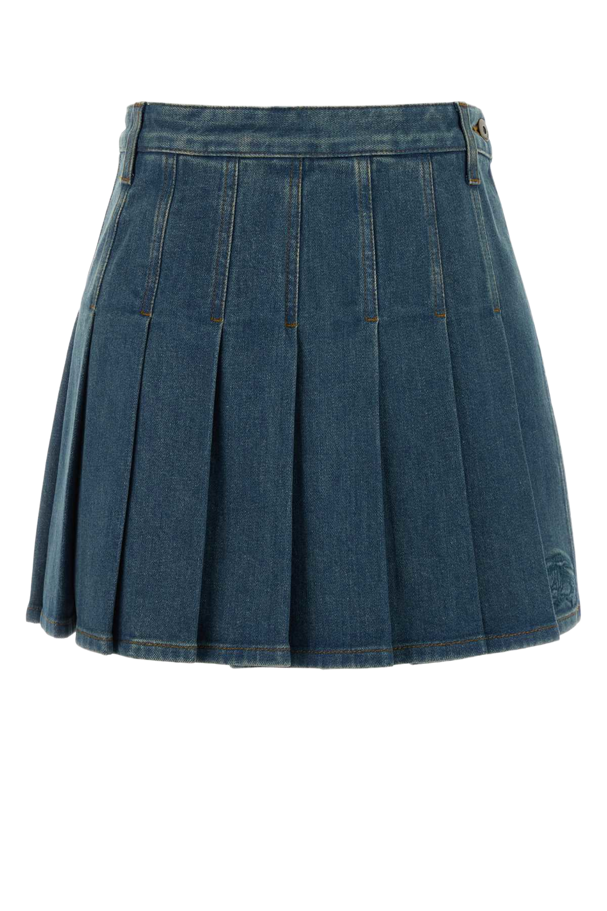 Stretch Denim Skirt Midblue Exterior: Cotton Elastane Gonne