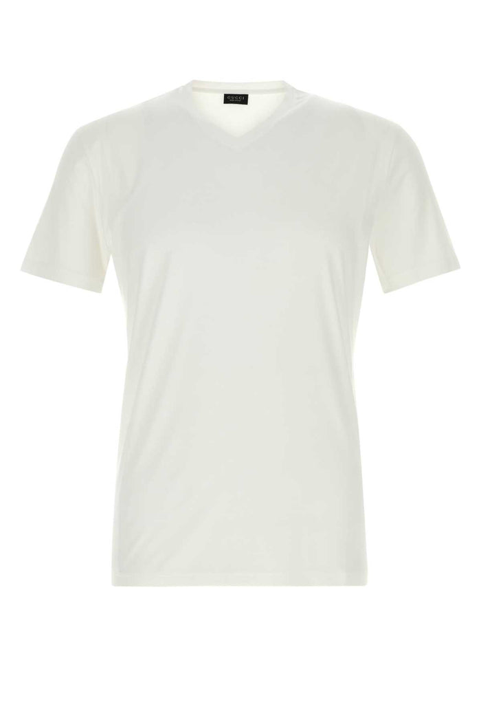White Exterior: Modal Elastane T-shirt