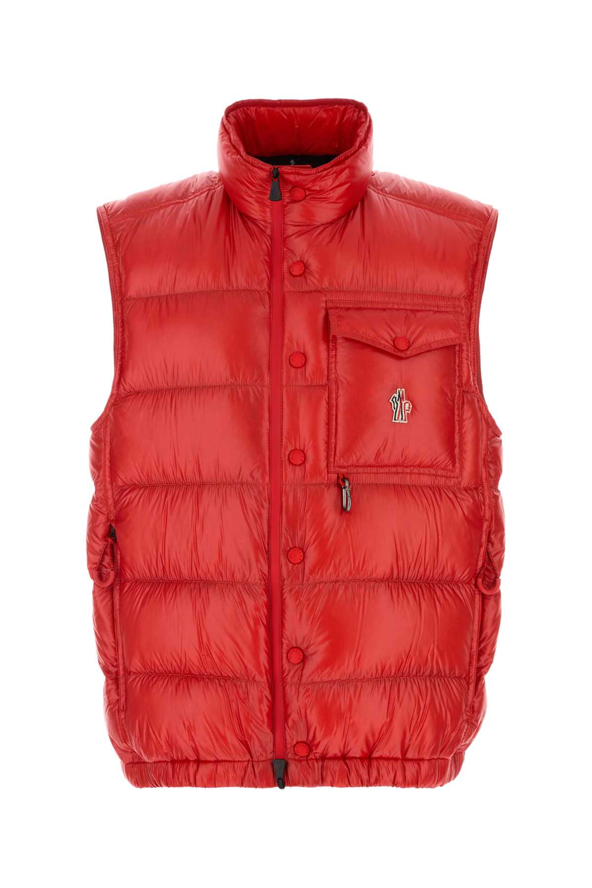 Red Nylon Sleeveless Uychi Down Jacket 454 Piumini