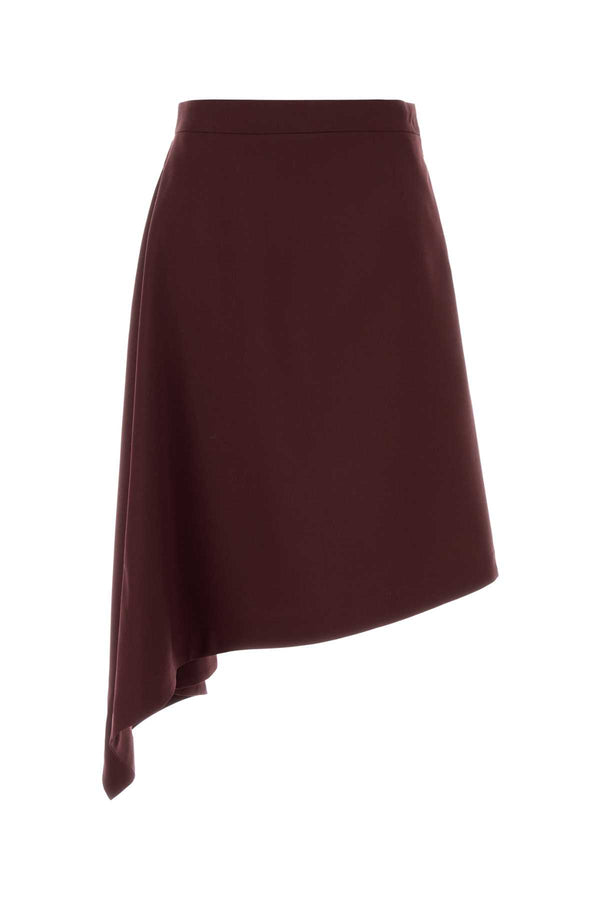 Bottega Veneta Bordeaux 100% Virgin wool skirt in purple