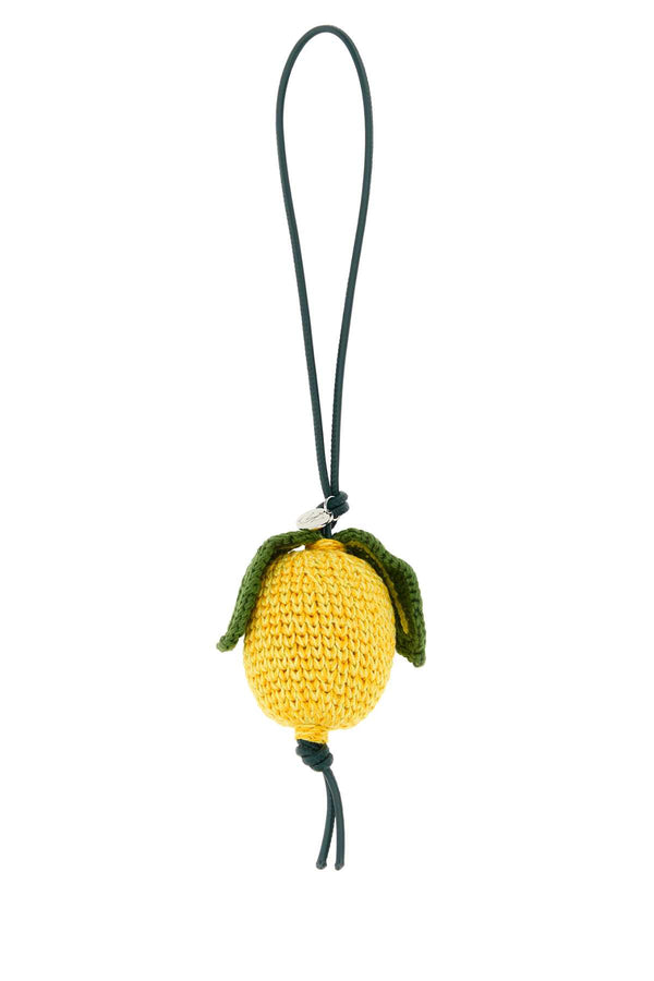Yellow Crochet Lemon Charm Ywllowgreen Portachiavi