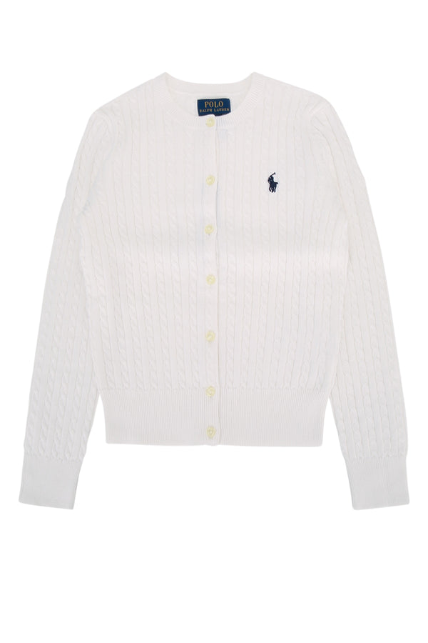 Mini Cable-Tops-Sweater Opticwhitewnavy Cotton Maglieria