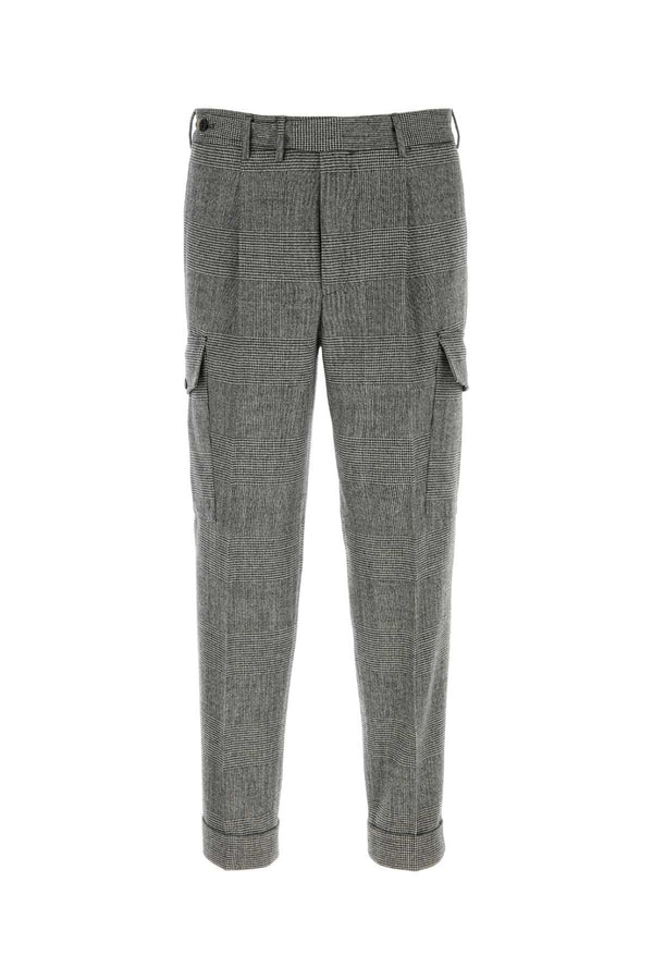 Pt Torino 96% Virgin wool cargo pants in gray