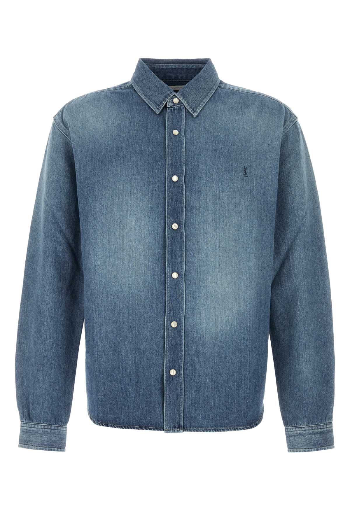 Denim Shirt Horizonblue Exterior: Cotton Camicie