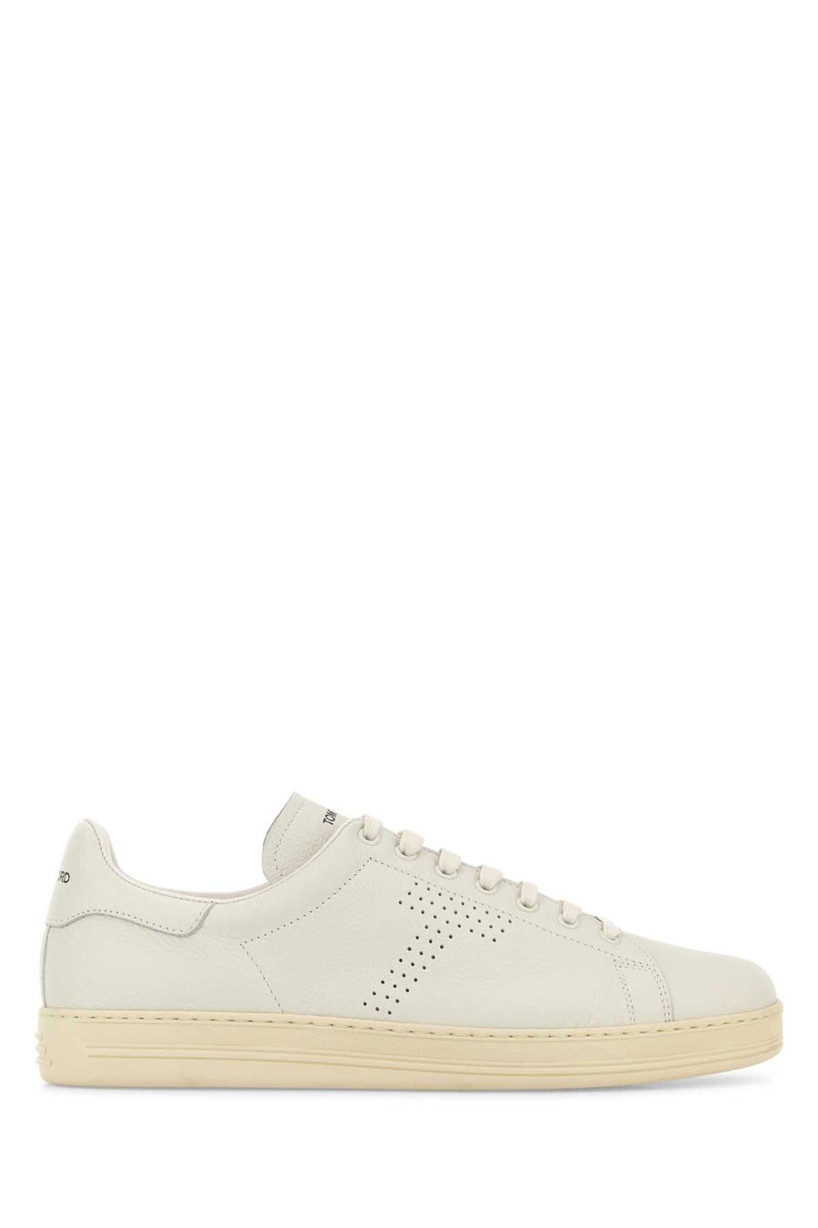 Tom Ford Leather Upper: 95% Calf Leather sneaker in white