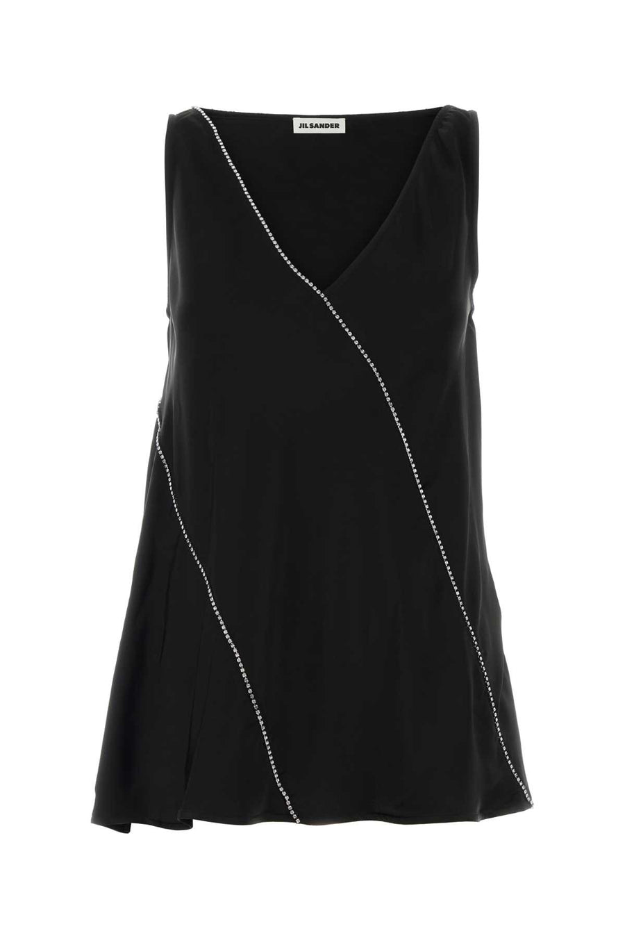 Jil Sander 100% VISCOSA tank top in black