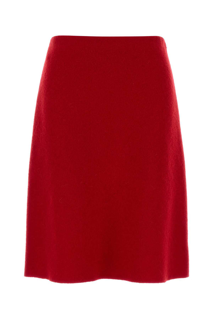 Red Flannel Skirt Rosso Wmwv Gonne