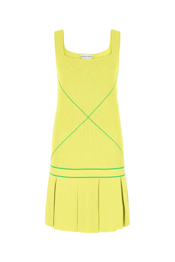 Bottega Veneta 83% Viscose dress in yellow