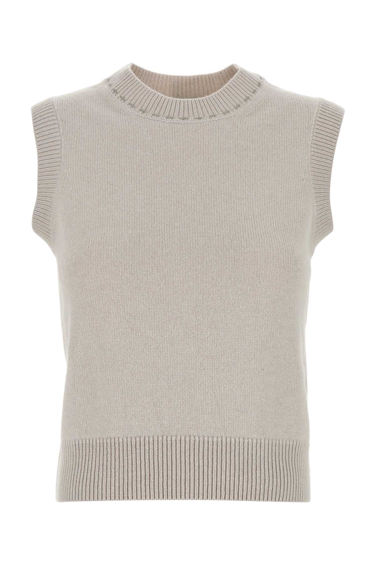 Cappuccino Cashmere Vest Grey Exterior: Maglieria